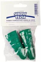 Show Tech Guminiai pirštų antgaliai, dydis S, žali – neslystantys, 10 vnt.