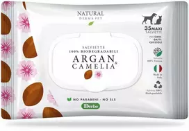 Natural Derma Pet Valomoji servetėlės Arganų ir Kamelijų švelnus valymas