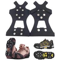 10 Studs Shoes Spikes Cover Anti-Skid Flexible Snow Spikes Shoes Ice Gripper Shoe Spike Snow Crampon Cleats Ski Equipment 12.5