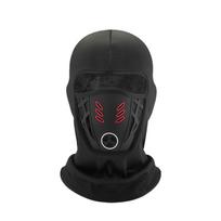 Full Face with Mesh Ventilation Panel and Neck Gaiter Design for Outdoor Cycling Skiing Motorcycling Hiking One Size raudona