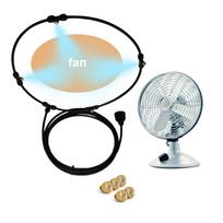 Outdoor Misting Fan Kit For Water Misting Cooling System Misters Mister Fan Line And 5 Brass Mist Nozzles For Cooling Outdoor