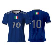 Men's Soccer Jersey with Number and Flag Print Short Sleeve Crew Neck Lightweight Athletic Top for Sports Training L mėlyna