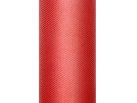 Tiul Gładki  Czerwony  30Cm X 9M  1Szt.