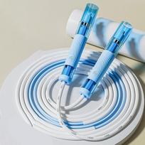 Anti-Skid Jump Rope Double Bearing Sports Rope Useful Speed Skipping Rope  Home Exercise mėlyna