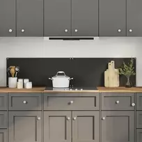 Virtuvės atbraila 2 pcs Juoda 90 x 40 cm grūdintas stiklas