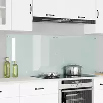 Virtuvės atbraila 2 pcs Balta 80 x 60 cm grūdintas stiklas