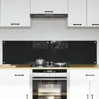 Virtuvės atbraila 2 pcs Juoda 80 x 40 cm grūdintas stiklas