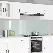 Virtuvės atbraila 2 pcs Balta 100 x 60 cm grūdintas stiklas