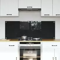 Virtuvės atbraila 2 pcs Juoda 70 x 50 cm grūdintas stiklas