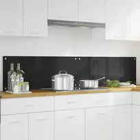 Virtuvės atbraila 2 pcs Juoda 100 x 40 cm grūdintas stiklas