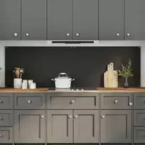 Virtuvės atbraila 2 pcs Juoda 100 x 60 cm grūdintas stiklas