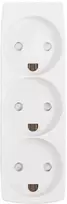 Thorkild Larsen E-Line lizdas, 3 kontaktų, su įžeminimu, apsaugotas nuo vaikų. Baltas. 230 V, 16 A, 3680 W - Be laido.