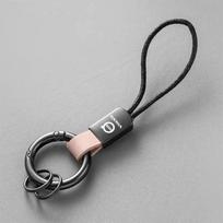 1Pc Minimalist Genuine Leather Keychain for Volvo XC40 XC60 XC90 S60 S90 V50 V70 V60 V40 S80 EX30 EX90 AWD Car Key Ring Lanyard