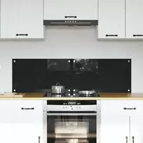 Virtuvės atbraila 2 pcs Juoda 70 x 40 cm grūdintas stiklas