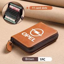 Men's Wallet Leather Billfold Credit Card ID Holder Male Purse For Opel Astra G H J K F Corsa D Zafira B Insignia Mokka Regal