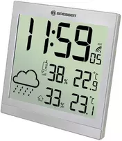 Sieninė meteorologinė stotelė Bresser TemeoTrend JC LCD RC, sidabrinės spalvos