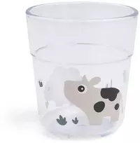 Done by Deer vaikiška stiklinė Glass L Tiny farm Sand (180 ml)
