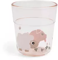 Done by Deer vaikiška stiklinė Glass L Tiny farm Powder (180 ml)