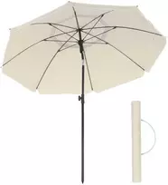 Songmics Paplūdimio skėtis, 160x206 cm, smėlio spalvos
