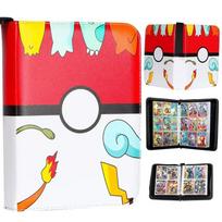 Card Album 4 Pocket Trading Card Binder 50 Pages 400 Slots PU Leather Card Holder