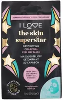I Love Skin Superstar Detoxifying Charcoal Peel Off Mask valomoji detoksikacinė aktyvintųjų anglių kaukė, 10 ml