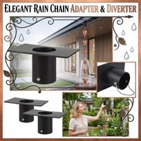 Outdoor Rain Chain Metal Water Guide Chain for Garden Patio Villa Landscape Decoration with Rain Chain Adapter Compatible with Downspouts one size