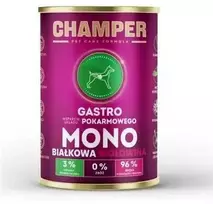 Šunų maistas - CHAMPER Gastro jautienos drėgnas maistas suaugusiems šunims 400g
