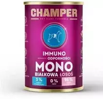 Šunų maistas - CHAMPER Immuno lašišų drėgnas maistas 400g begrūdis be glitimo