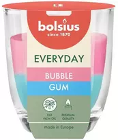 Žvakė, aromatinė Bolsius Bubble Gum, 21 h, Rožinė/Žydra