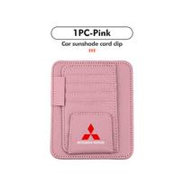 Car Sunglasses Holder Visor Pouch Bag Ticket Card Clip For Mitsubishi Outlander Lancer Eclipse Mirage Xpander Attrage