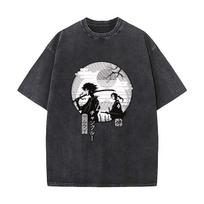 SAMURAI CHAMPLOO Oversized Short Sleeve Loose Streetwear Short Sleeve Tops Tee S