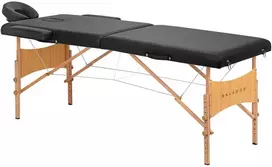 Activeshop Sulankstomas medinis masažo stalas Balance Lux 2 segmentų 190×70 cm juodas