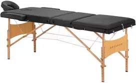 Activeshop Sulankstomas medinis masažo stalas Balance Lux 3 segmentų 190×70 cm juodas