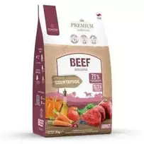 Šunų maistas - POKUSA Premium pasirinkimas jautiena suaugusių šunų sausas maistas begrūdis 3kg