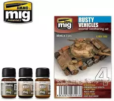AMMO by MIG Jimenez AMMO MIG rūdžių sendinimo rinkinys Rusty Vehicles 7403 modeliams