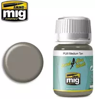 AMMO by MIG Jimenez AMMO MIG panelių linijų ploviklis Medium Tan, 35 ml (A.MIG-1606)
