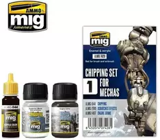 AMMO by MIG Jimenez AMMO MIG sendinimo rinkinys Mechams: Chipping, Scratches, Engine Grime 7428