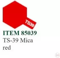 Tamiya TS-39 Mica Raudona purškiami dažai modeliams, 100 ml