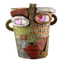 Abstraktus Veido Vazonas Dervos Galva Gėlių Vazonas Picasso Brutalistinis Spalvotas Veido Augalų Vazonas Patalpoms Lauko Augalams Namų Dekoras L