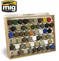 AMMO MIG dažų stovas 54x Tamiya/Mr.Color 10ml, kabinamas/stalinis