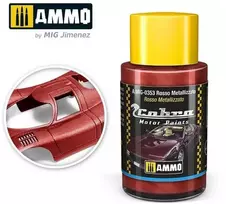 AMMO by MIG Jimenez AMMO MIG Cobra Motor dažai Rosso Metallizzato metalizuota raudona, 30 ml (0353)