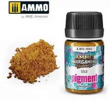 AMMO by MIG Jimenez AMMO MIG auksinis pigmentas Gold 35 ml (3042) miniatiūroms ir dioramoms