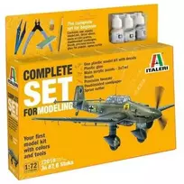 Italeri Junkers Ju 87B Stuka dovanų rinkinys 1/72, su dažais ir klijais