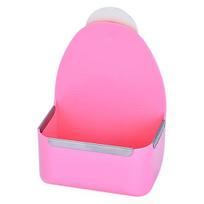 Feeder Bowl Anti-falling Anti-bite Edge Large Capacity PP Plastic Hanging Design Rabbit Bowl Pet Supplies rožinė