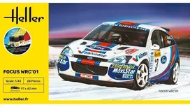 Heller Ford Focus WRC 2001 1:43 surenkamas dovanų rinkinys su dažais 56196