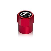 4Pcs Car Wheel Tire Valve Caps Fashion Metal Auto Accessories For Lexus F SPORT ES RX NX LS UX LM LX GX LC RZ IS CT GS RC HS raudona