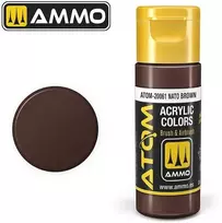AMMO by MIG Jimenez AMMO MIG ATOM akriliniai dažai NATO Brown 20 ml (20061)