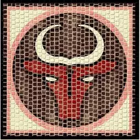 Cuit Domenech Everships CUIT keraminė mozaika Zodiakas Jautis 20x20 cm – konstravimo rinkinys