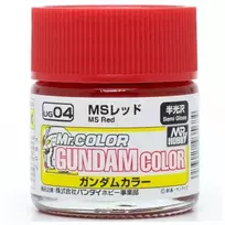 Mr Hobby Mr.Hobby Gundam Color dažai MS Raudona, pusiau blizgūs, 10 ml (UG-04)
