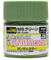 Mr Hobby Mr.Hobby Gundam Color MS Žalias dažai, pusiau blizgūs, 10 ml (UG-06)